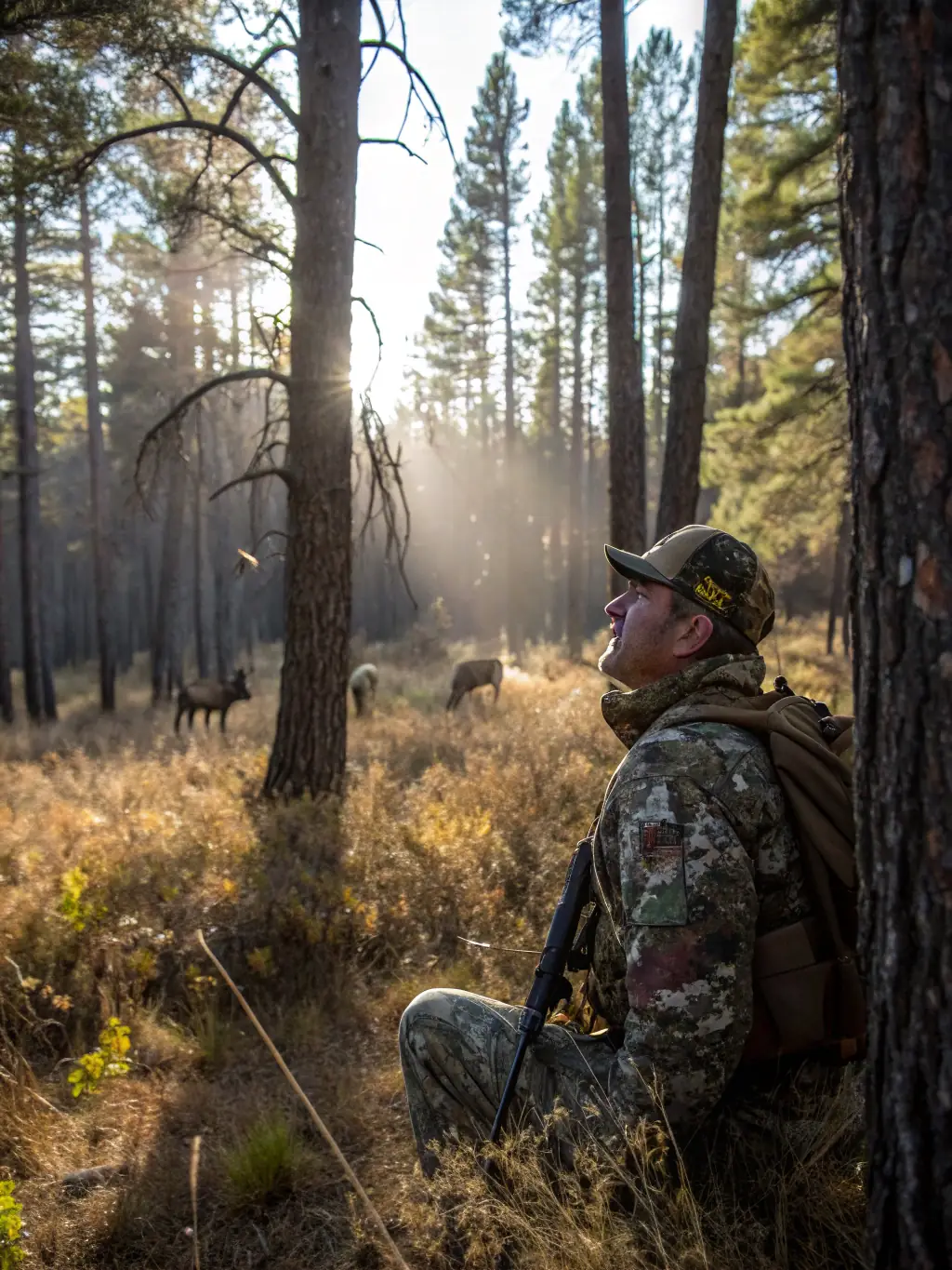 A person learning about wildlife tracking from an experienced guide, emphasizing skill development and knowledge transfer.